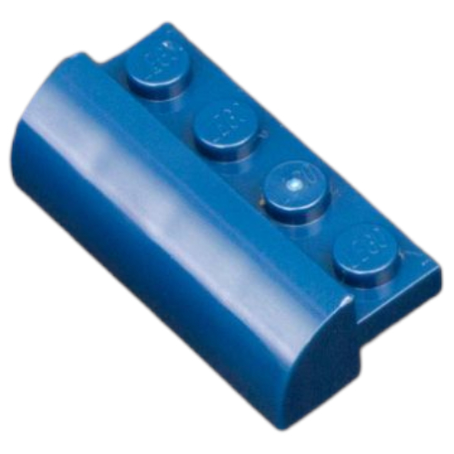 Lego Brick Curved 2 x 4 x 1 / Dark Blue