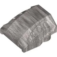 Brick Curved 2 x 2 No Studs - 3 Recessed Side Ports / Metallic Silver