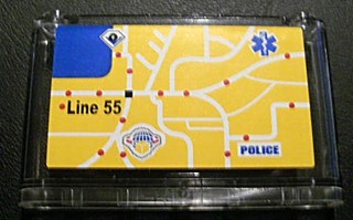 Lego Windscreen 1 x 6 x 3 with City Map Pattern (Sticker) - Set 8404