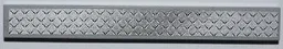 Tile 1 x 8 with Silver Tread Plate with Darker Middle Pattern (Sticker) - Set 8186
