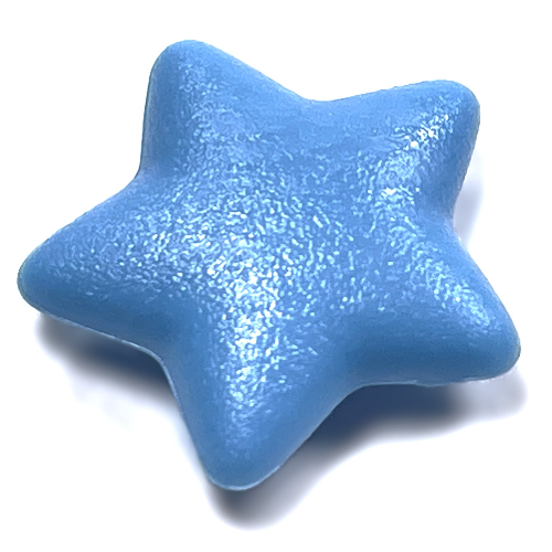 Lego Clikits Icon, Star 2 x 2 Small with Pin [Frosted] / Medium Blue