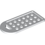 Lego Bag Tag with 3 x 6 Studs / White