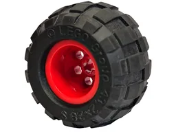 Wheel 43.2 x 28 Balloon Small with Black Tire 43.2 x 28 S Balloon Small (6580 / 6579) / Red