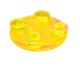 Plate Round 2 x 2 with Rounded Bottom [Boat Stud] / Trans-Yellow