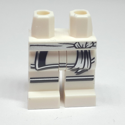 Lego Hips and White Legs with Robe, Silver Sash / White