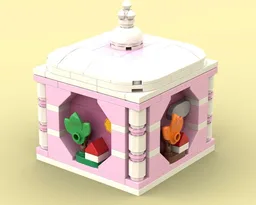 pink box with four seasons decoration