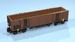 8-Wheel Open Wagon (SNOT, brown, 6 studs high, 9 studs wide)