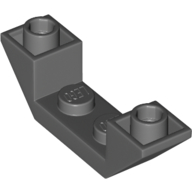 Lego Brick Sloped Inverted 45° 4 x 1 Double with 1 x 2 Recessed / Dark Bluish Gray