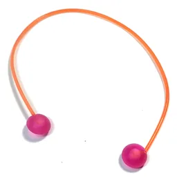 Clikits Cord, Jelly String, 165mm, with Trans-Dark Pink Caps, Side Attachment / Trans-Orange