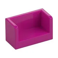 Panel 1 x 2 x 1 with Rounded Corners and 2 Sides / Magenta