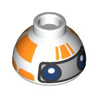 Lego Brick Round 1.5 x 1.5 Dome Top with RJ-83 Print