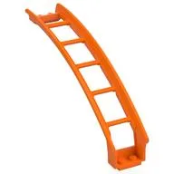 Vehicle Track, Roller Coaster Ramp Large Upper Part, 6 Bricks Elevation / Orange