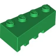 Brick Wedged, Angled 4 x 2 Right / Green