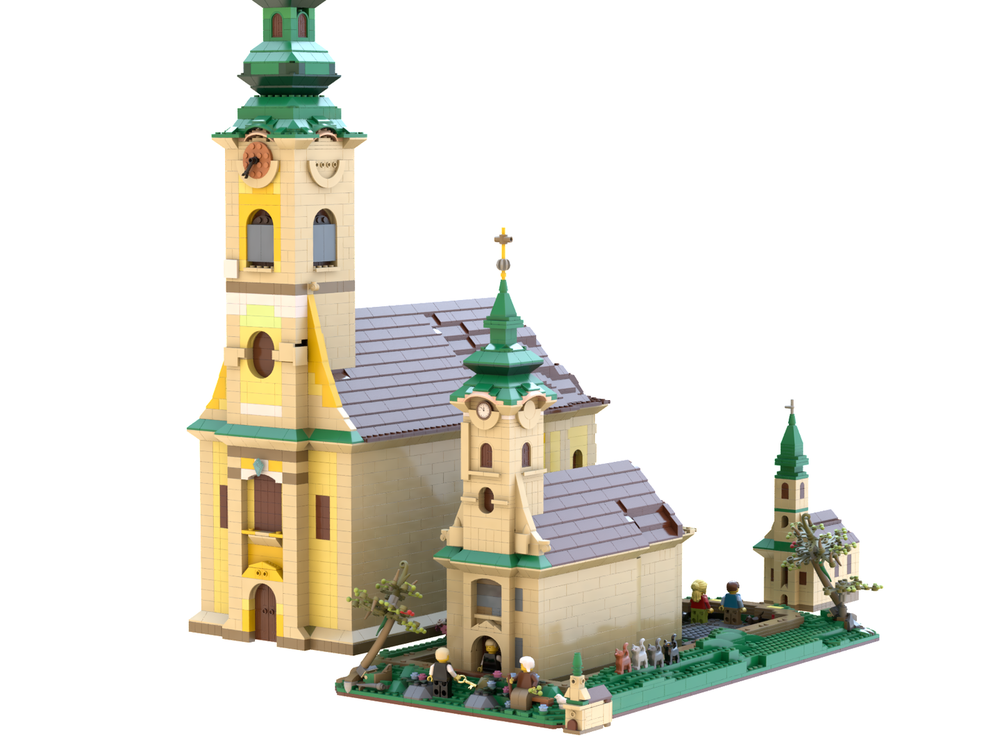 Lego six churches in each other