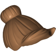 Lego Hair Top Knot Bun and Forelock / Medium Nougat
