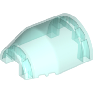 Lego Aircraft Fuselage Curved Forward 6 x 7 x 2 2/3 Top / Trans-Light Blue
