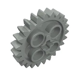 Technic Gear 24 Tooth [New Style with Single Axle Hole] / Light Gray