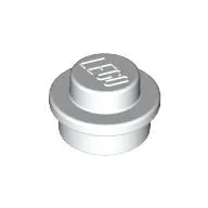 Plate Round 1 x 1 with Solid Stud / White