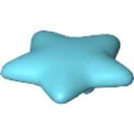 Lego Clikits Icon, Star 2 x 2 Small with Pin [Frosted] / Sky Blue