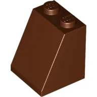 Brick Sloped 65° 2 x 2 x 2 with Bottom Tube / Reddish Brown