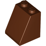 Lego Brick Sloped 65° 2 x 2 x 2 with Bottom Tube / Reddish Brown