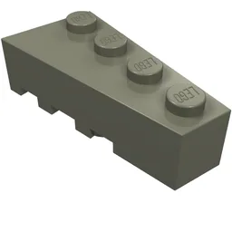 Brick Wedged, Angled 4 x 2 Right / Dark Gray