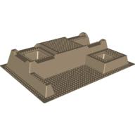 Lego Baseplate Raised 32 x 48 x 6 with Level Front / Dark Tan