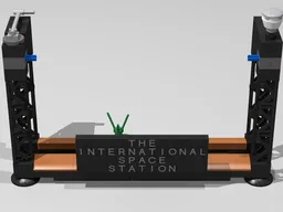 Mini ISS MOC (same scale as the LEGO 21321 set) stand
