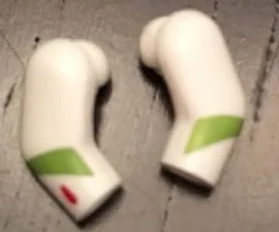 Arm, (Matching Left and Right) Pair with Lime Stripe and Red Mark on Right Pattern