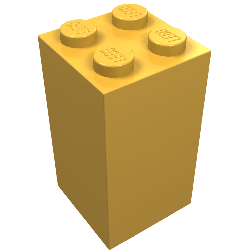 Lego Brick 2 x 2 x 3 / Bright Light Orange