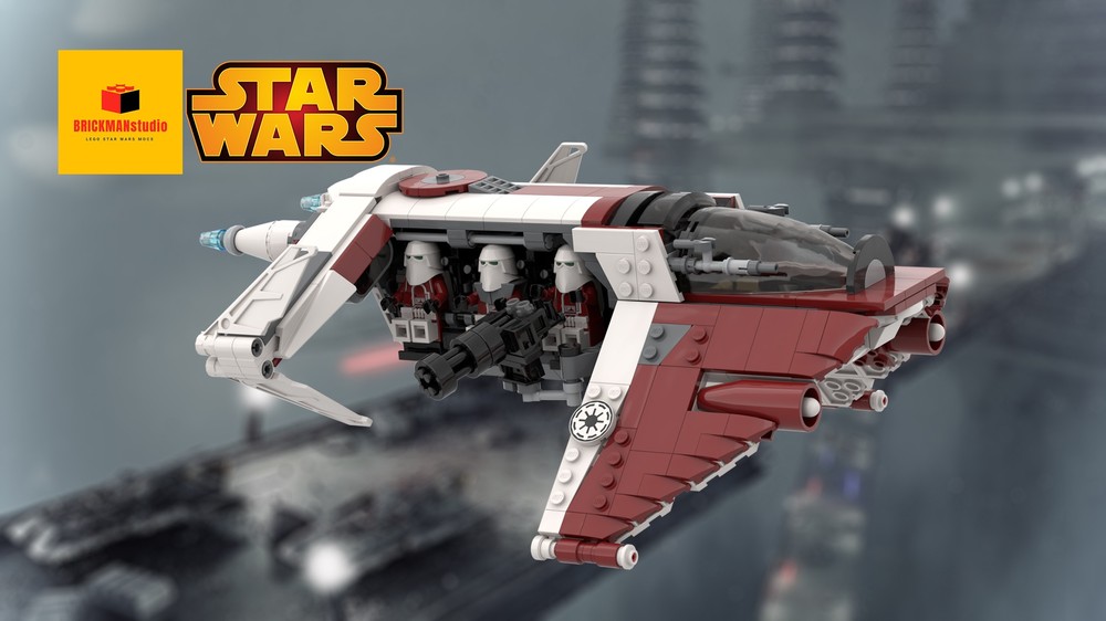 Lego SW Republic Marines Low altitude gunship Upgraded version Based on 75401
