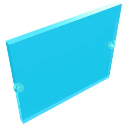 Glass for Window 1 x 4 x 3 / Trans-Light Blue