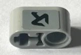 Technic, Liftarm Thick 1 x 2 - Axle Hole with Black Akrapovič {Akrapovic} Logo Pattern (Sticker) - Set 42130