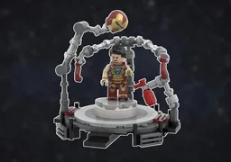 ABS-MAN (IRON-MAN but in plastic) putting on his armor