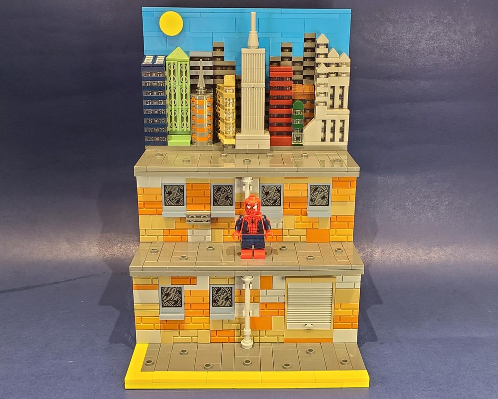 Lego Cityscape, Daytime Background Alleyway Action Display Stand based on NECA stand