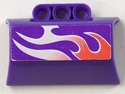 Technic, Panel Engine Block Half / Side Intake with Flames Pattern Model Right Side (Sticker) - Set 8491
