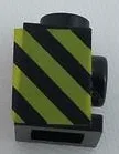 Brick, Modified 1 x 1 with Headlight with Black and Yellow Danger Stripes Pattern Model Right Side (Sticker) - Set 7760
