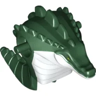 Torso/Head Alien, Leatherhead White Chest Print / Dark Green