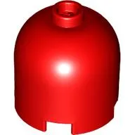 Brick Round 2 x 2 x 1 2/3 Dome Top, Blocked Open Stud / Red
