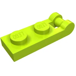 Plate Special 1 x 2 with Handle on End [Closed Ends] / Lime