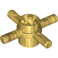 Lego Technic Axle Connector Hub with 4 Bars at 90° / Pearl Gold