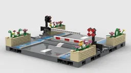 Tram tracks with tram crossing modular 32x32