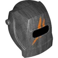 Helmet Welding with Visor with Orange Stripes / Pearl Titanium