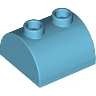 Brick Curved 2 x 2, Two Top Studs / Medium Azure