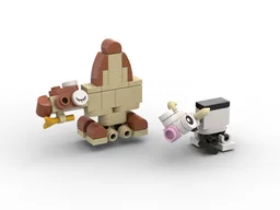 Camel and cow