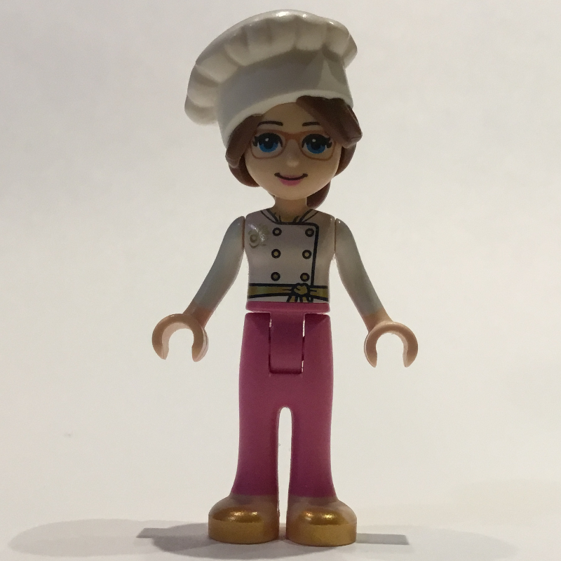 Lego Lillie - White Jacket, Dark Pink Trousers, Chef's Hat