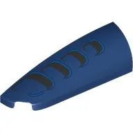 Brick Round, Curved Double 1 x 4 with Stud Notch Left with Black Vents Print