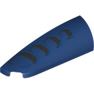 Lego Brick Round, Curved Double 1 x 4 with Stud Notch Left with Black Vents print