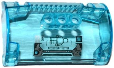 Lego Cylinder Half 3 x 5 x 8 with Pin Holes with Minifigure, Barcode and Padlock Pattern (Sticker) - Set 70169
