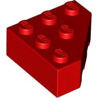 Brick Wedged 3 x 3 Cut Corner / Red